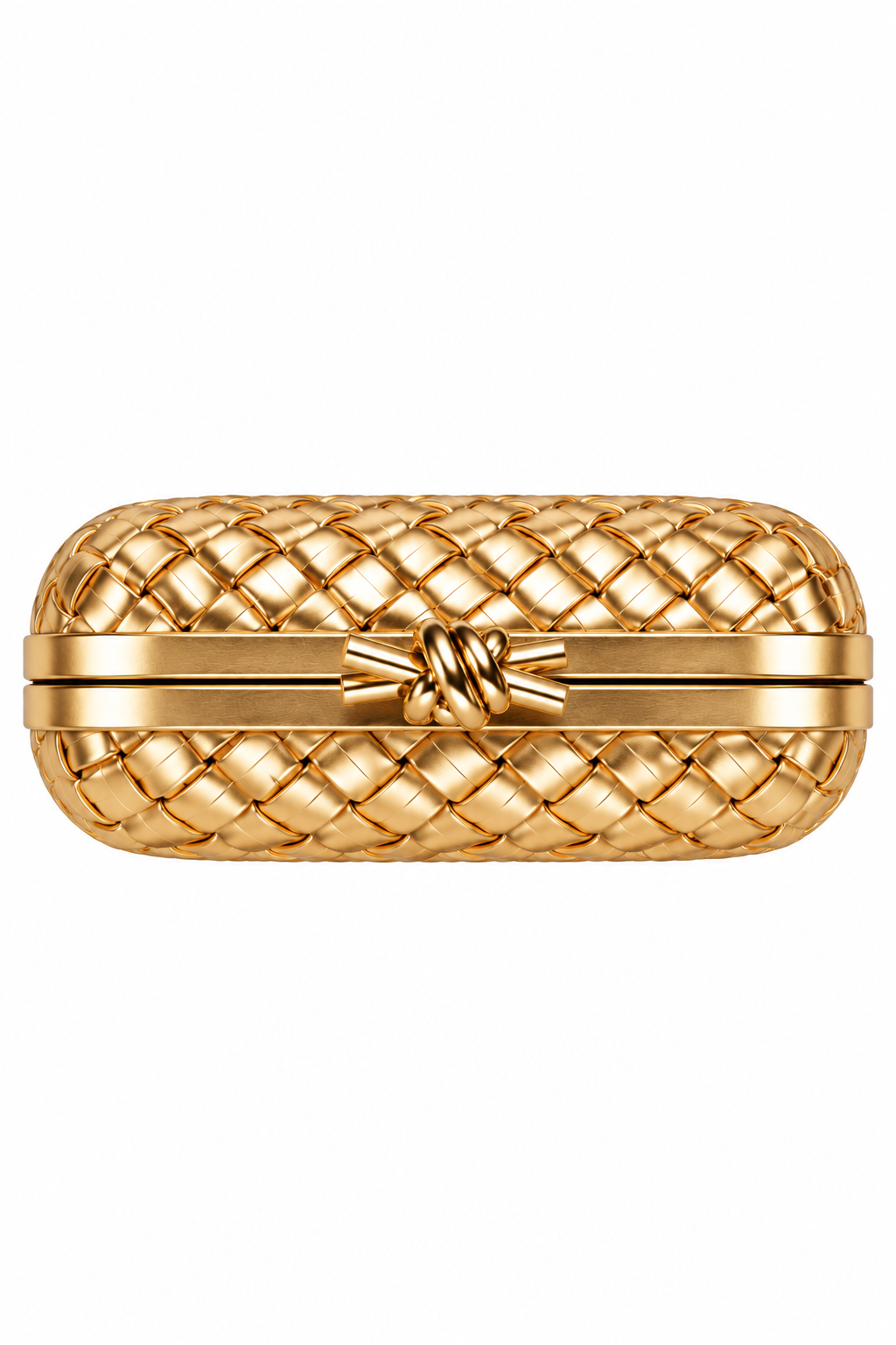 Gold Woven Evening Clutch