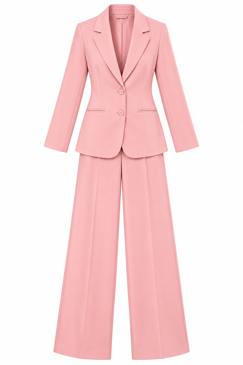 Livia Lime Green Tailored Blazer & Wide-Leg Pants Set