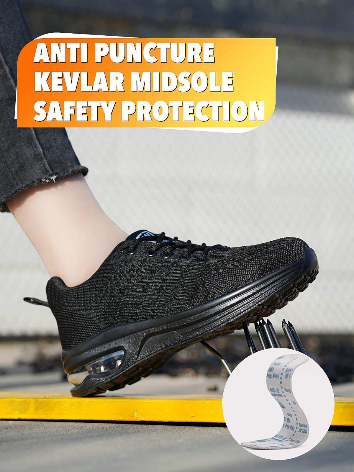 Women's Anti-smash Safety Steel Toe shoes