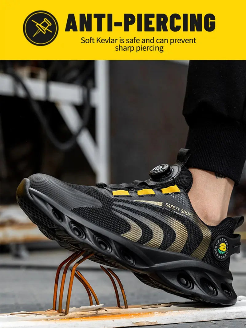 Men's Anti-smashing Steel Toe Safety Shoes