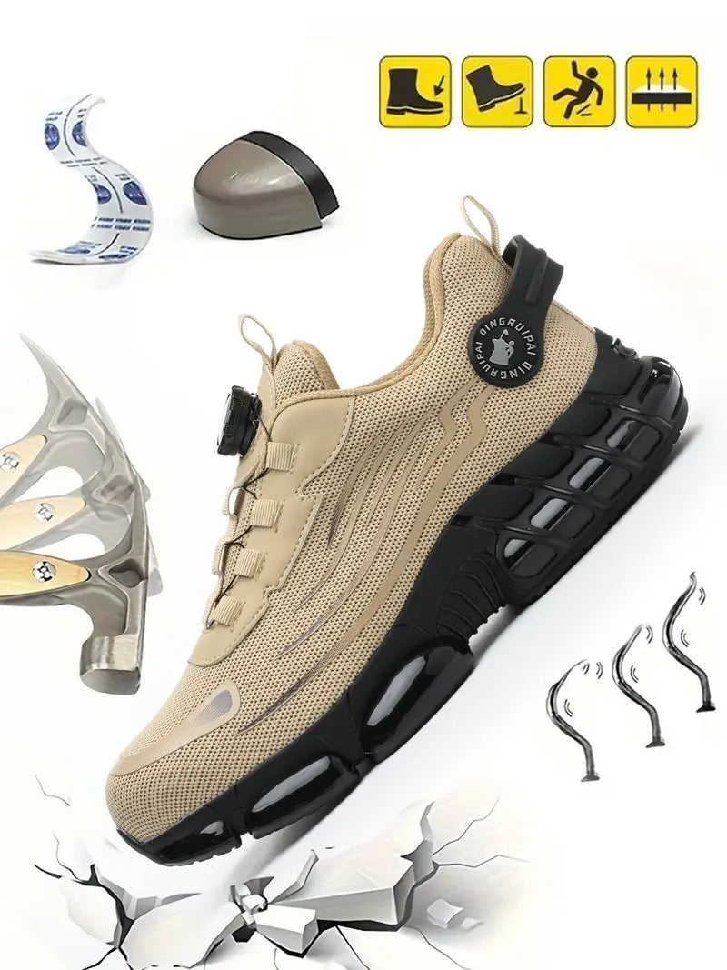 Men's Casual Comfortable Breathable Contrast Mesh Work Shoes