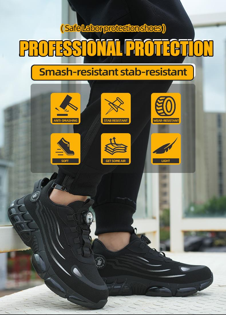 Men's Casual Comfortable Breathable Contrast Mesh Work Shoes