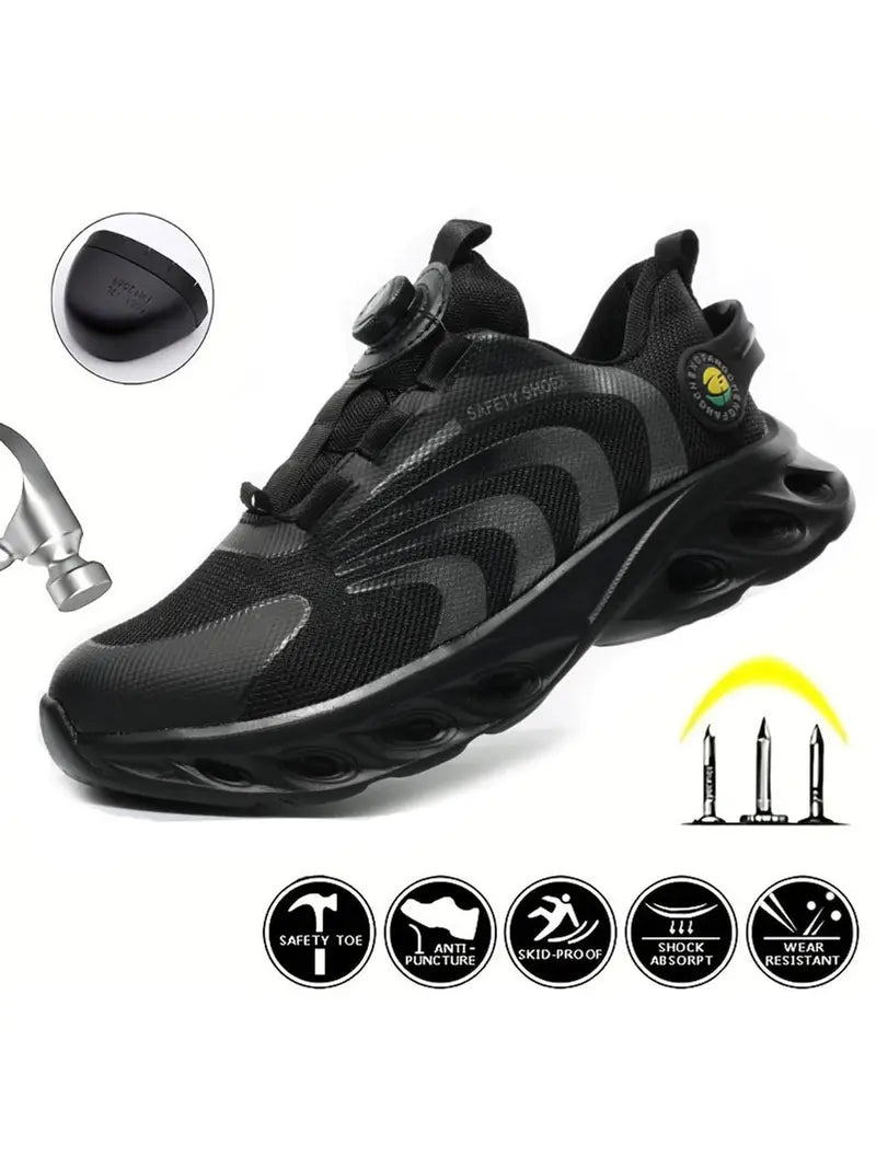 Men's Anti-smashing Steel Toe Safety Shoes