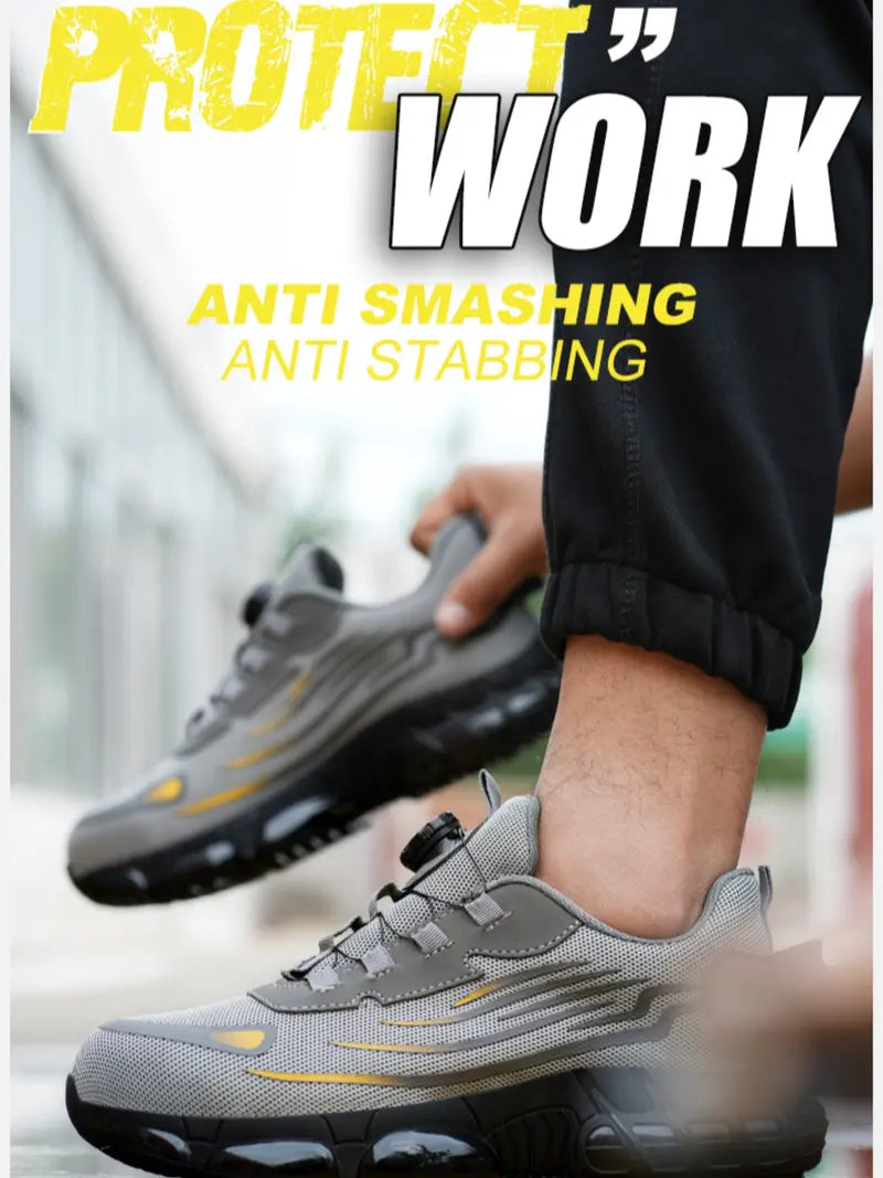 Men's Casual Comfortable Breathable Contrast Mesh Work Shoes