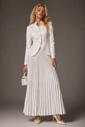 Elegant Pleated Skirt Suit Set