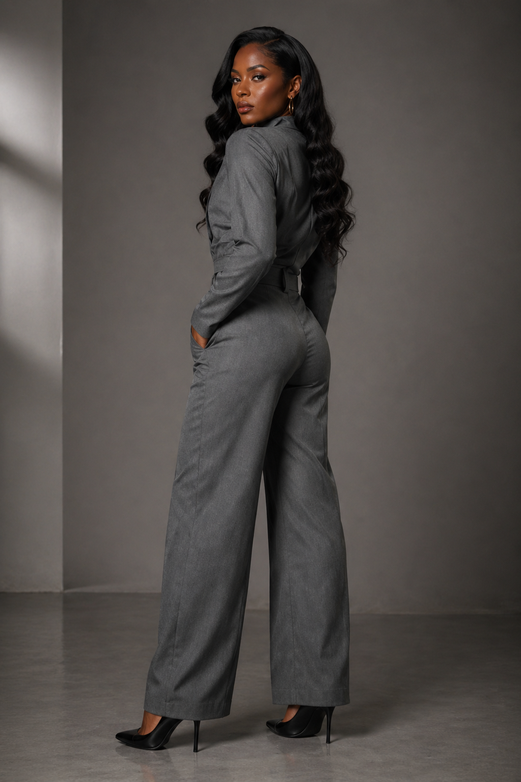 Elegant Cross-Wrap Top & Tailored Pants Co-Ord