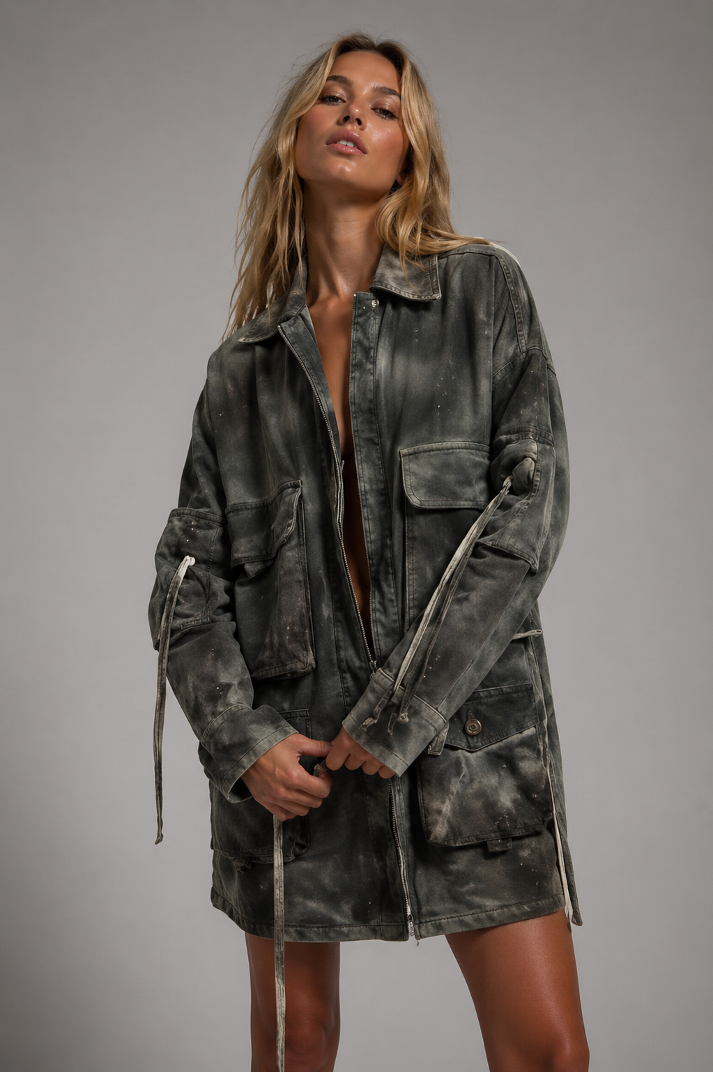 Leila Pocket Print Jacket