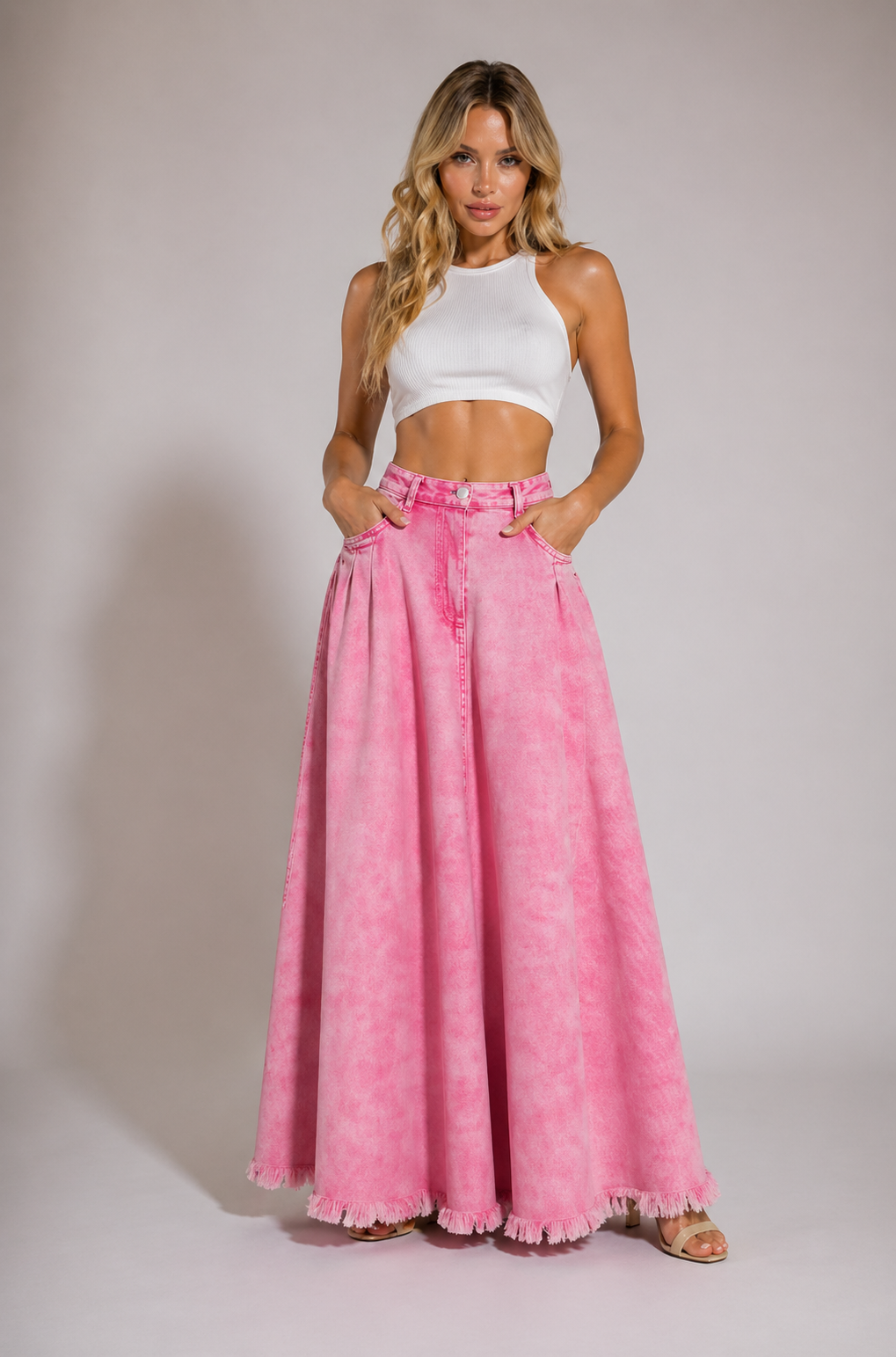 Faiza Maxi Skirt In Pink