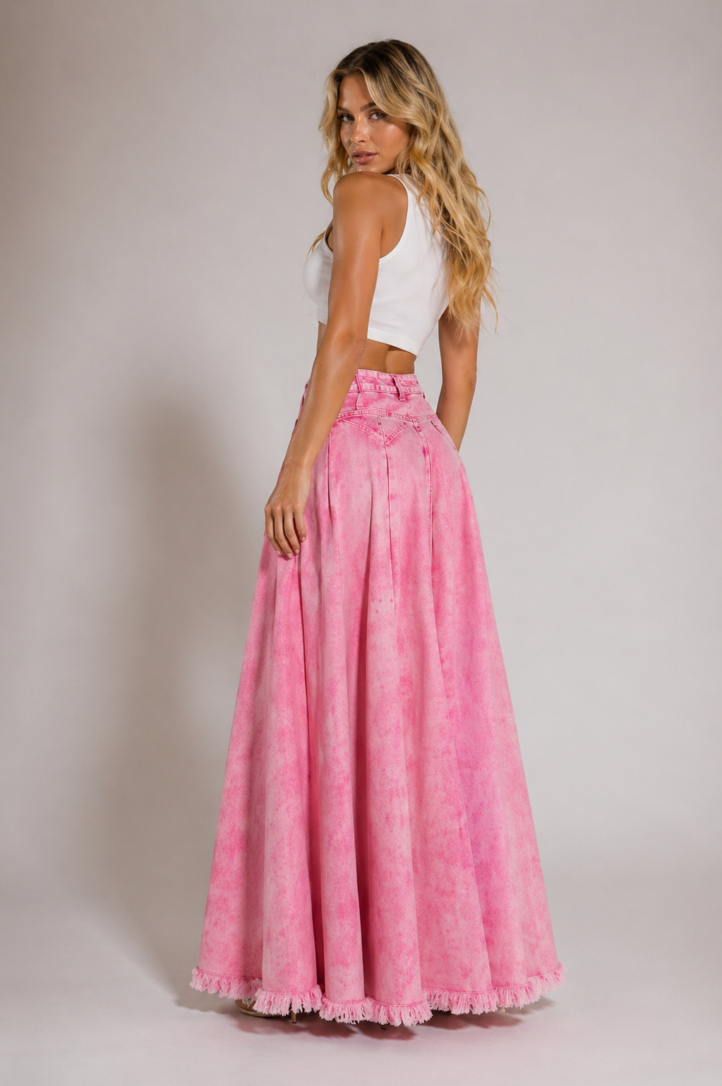 Faiza Maxi Skirt In Pink