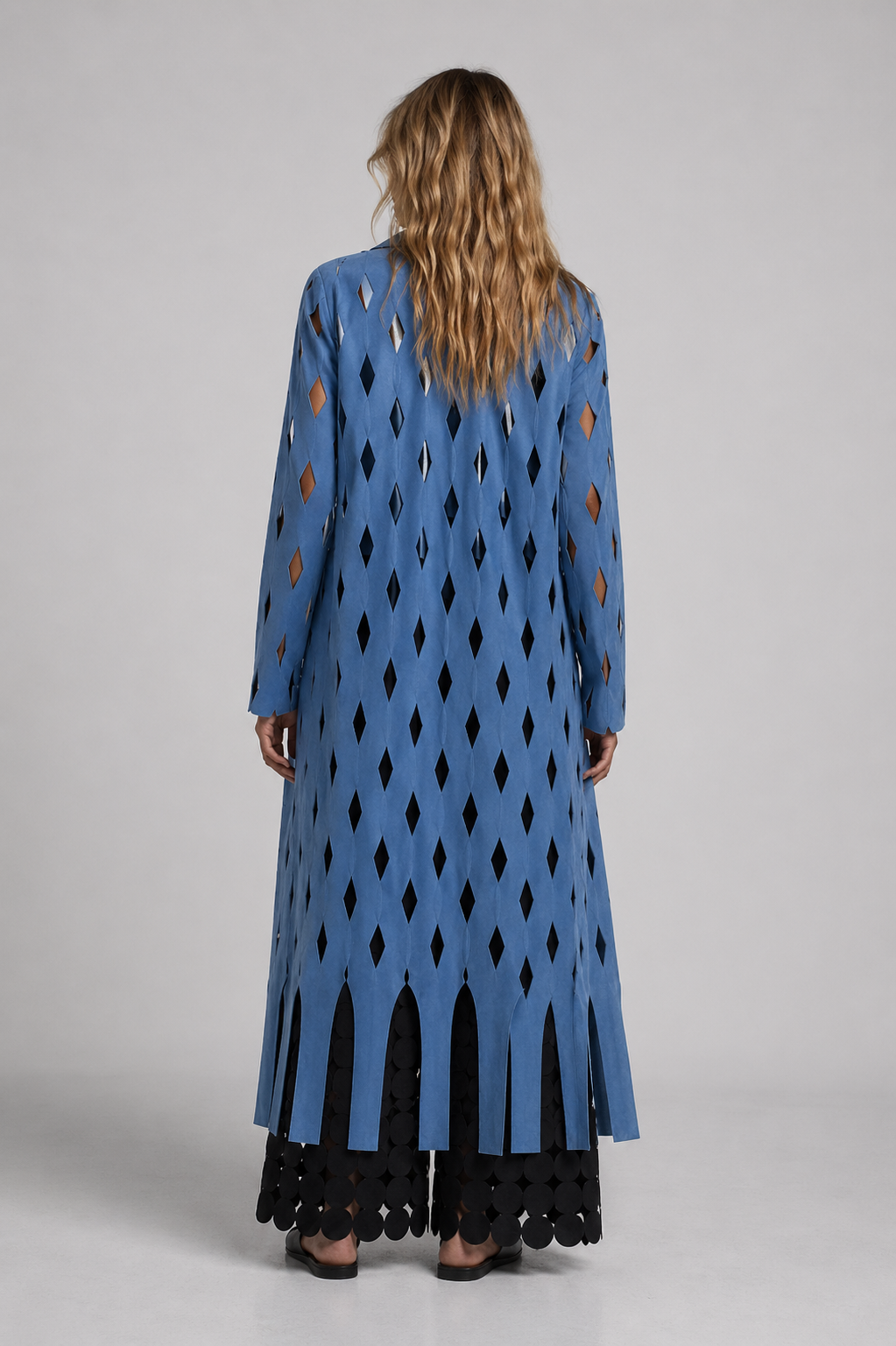 Liza Geometric Cutout Coat