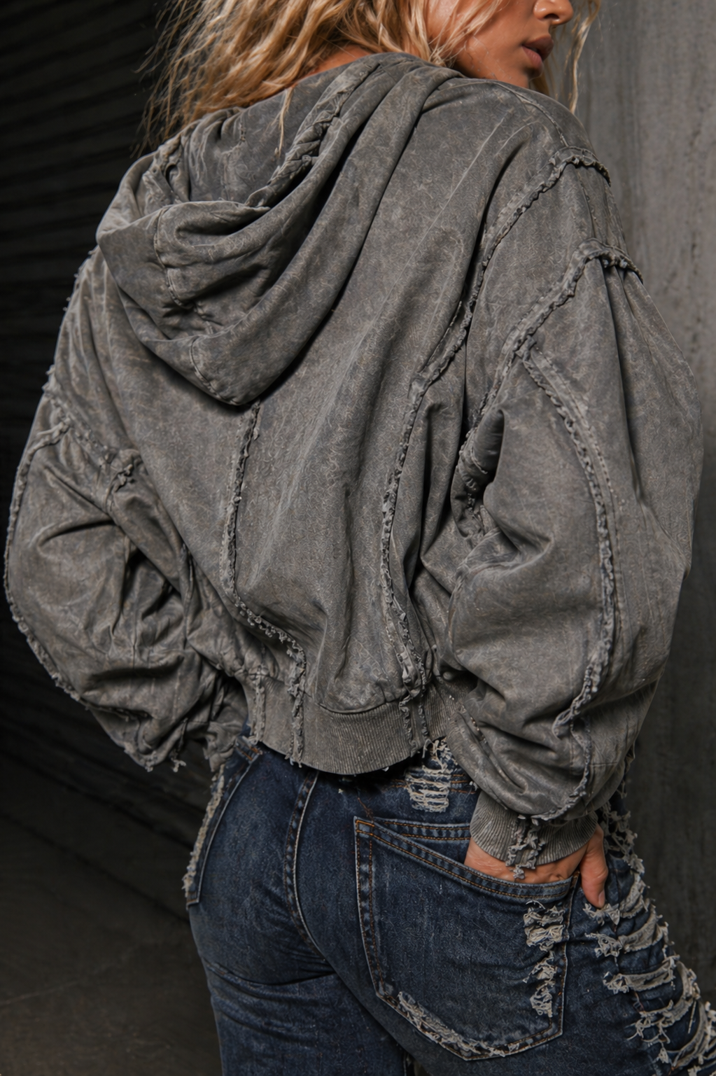 Nada Stripe Hooded Jacket