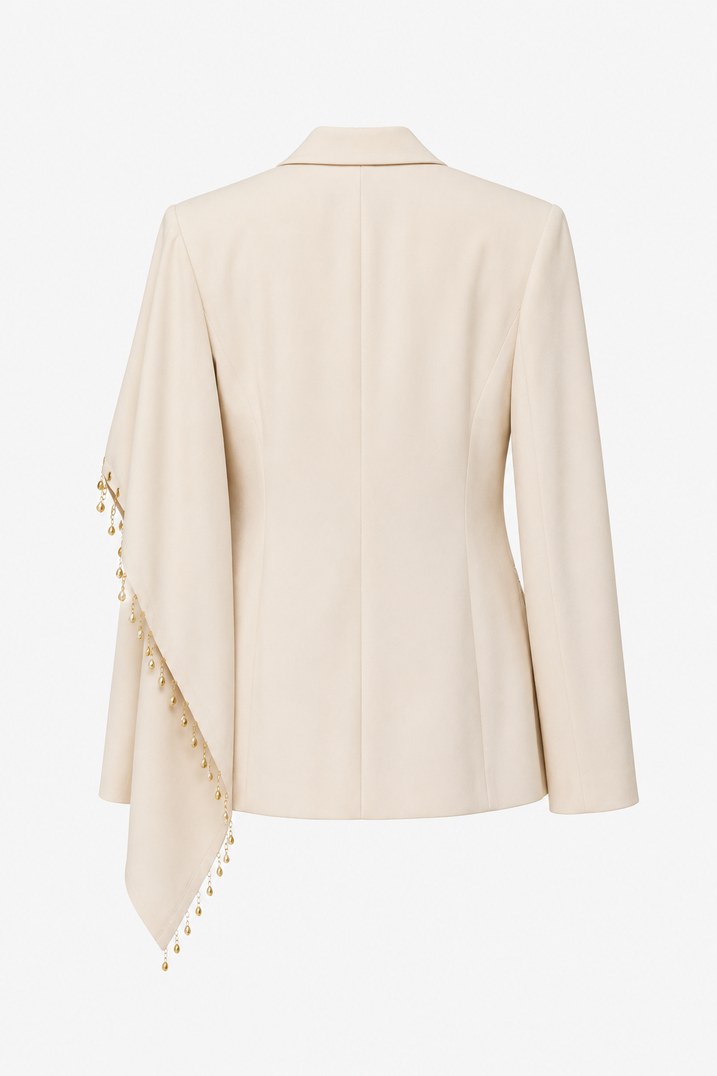 Faiza Elegant beige blazer with beaded details
