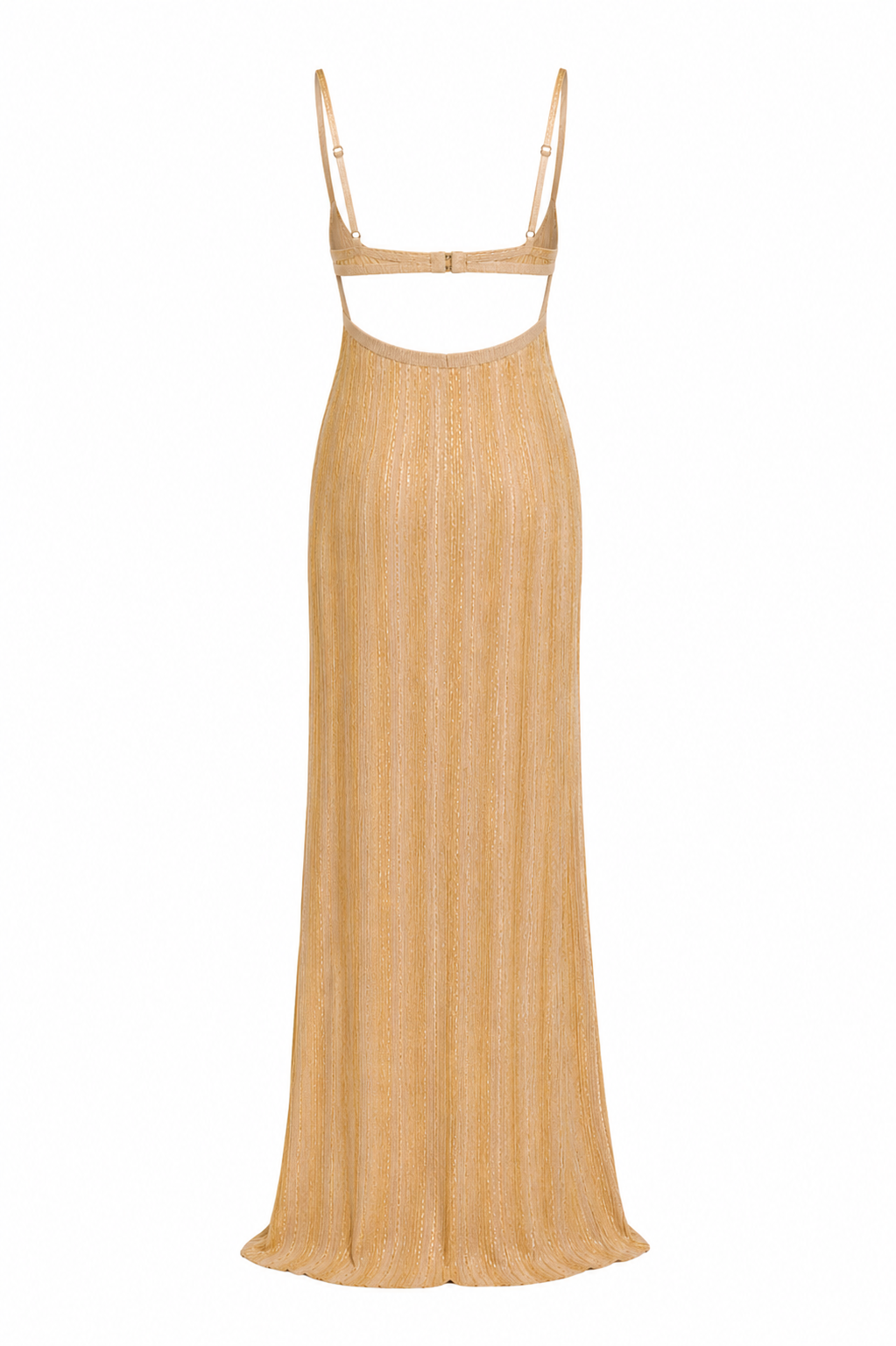 Kira Shimmering beige evening gown Maxi Dress