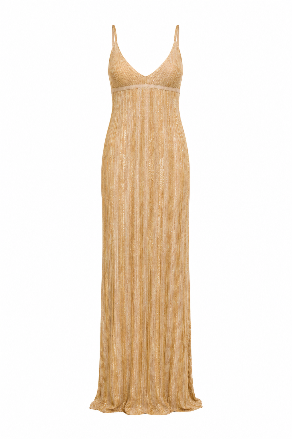 Kira Shimmering beige evening gown Maxi Dress