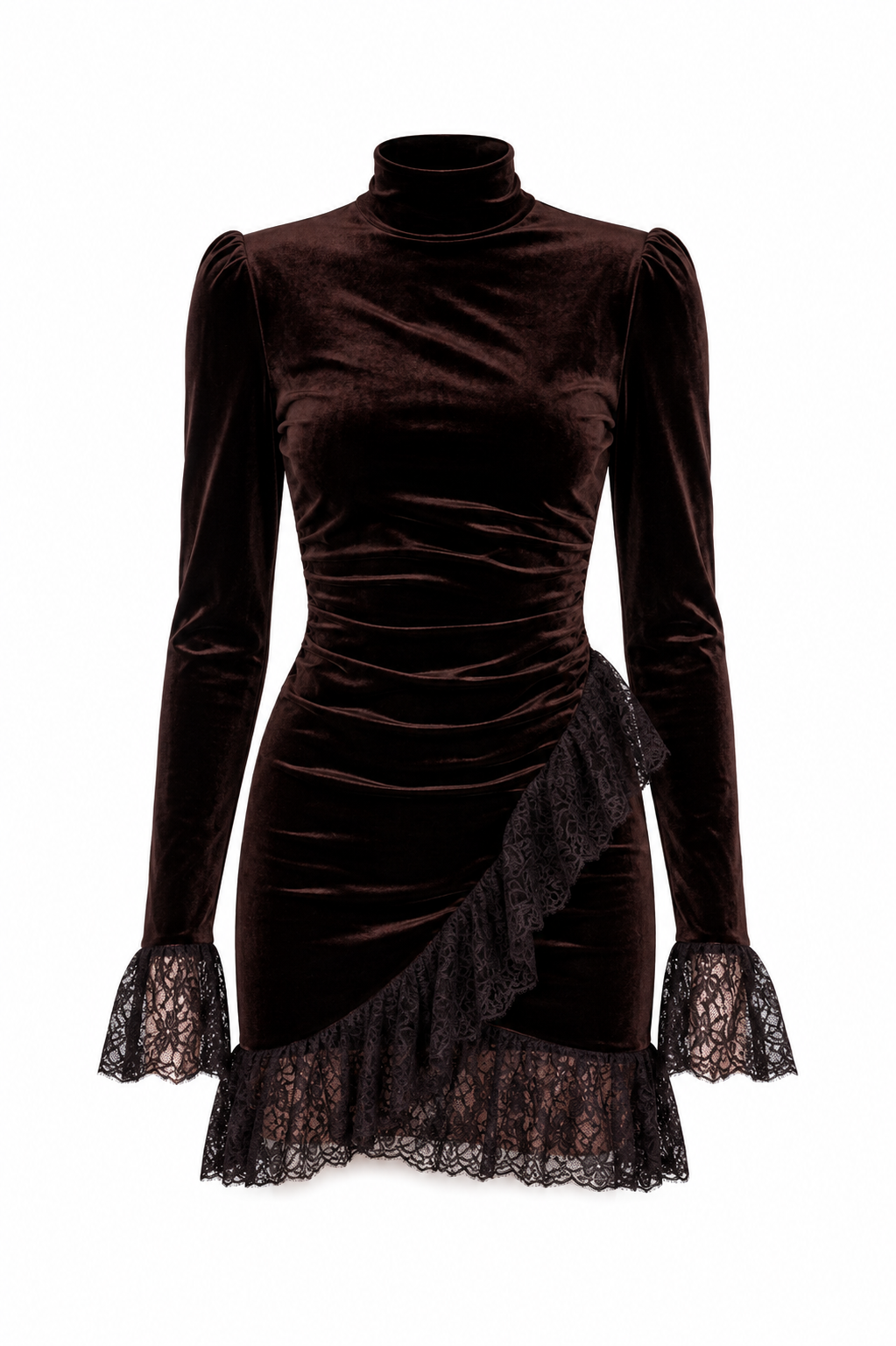 Paula Velvet dress with lace details
