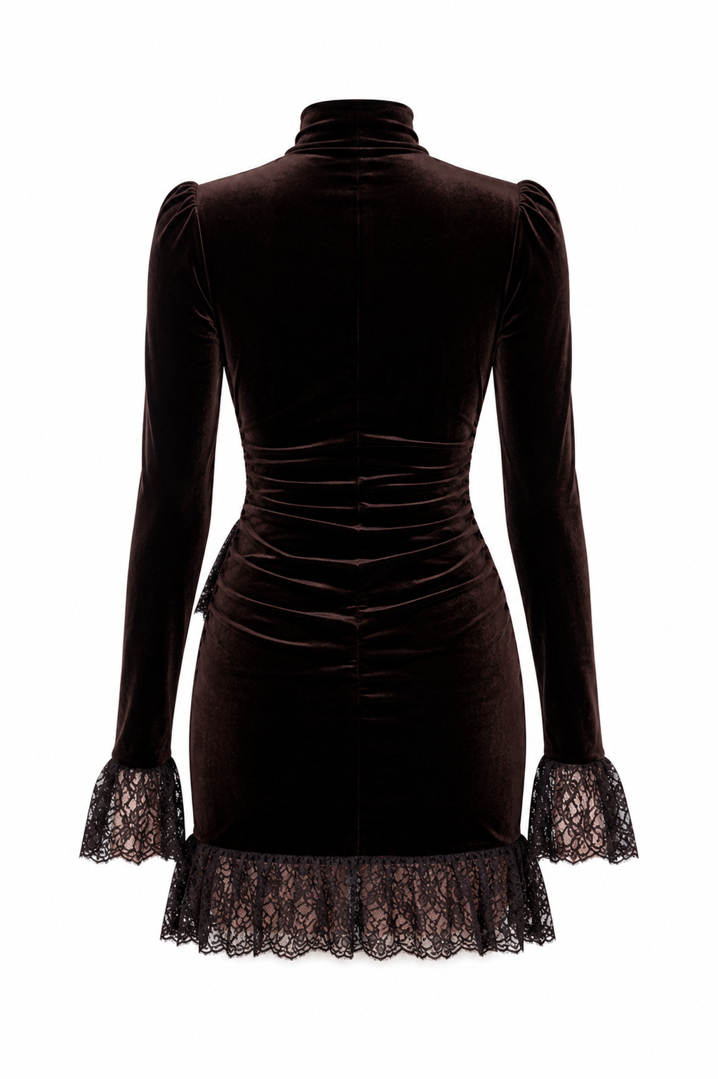 Paula Velvet dress with lace details
