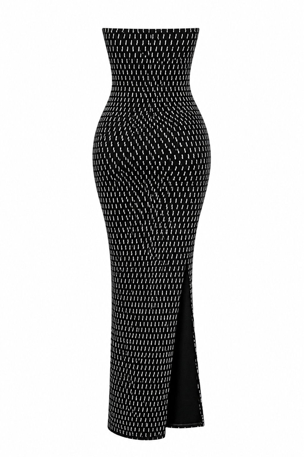 Manel Strapless Rhinestone Maxi Bodycon Dress
