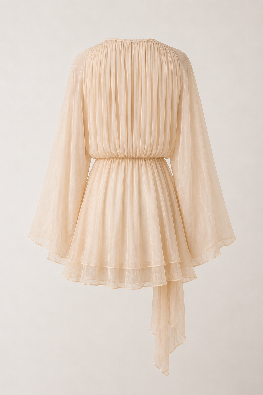 Wiem Ruffle Mini Dress In Apricot
