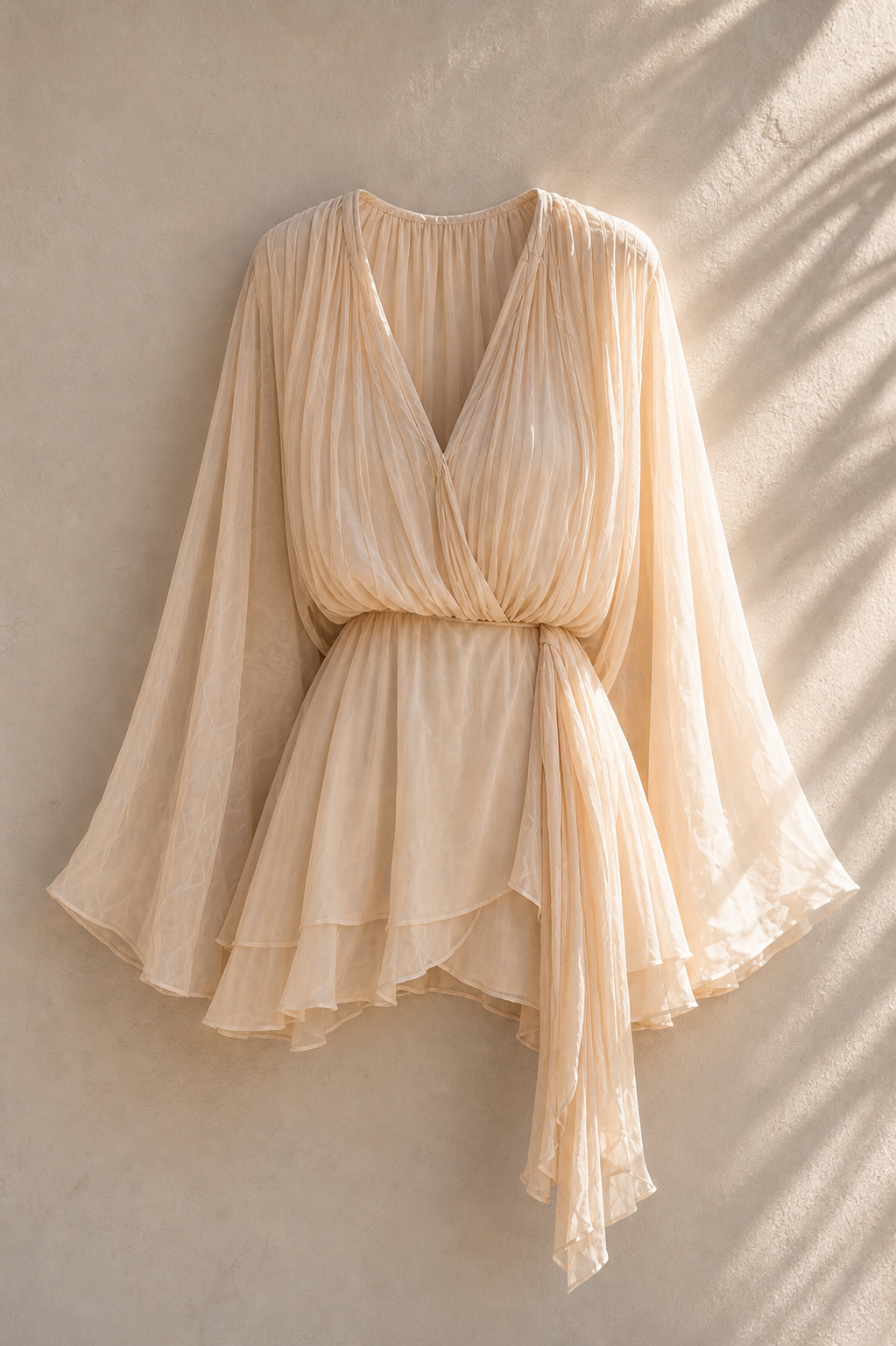 Wiem Ruffle Mini Dress In Apricot