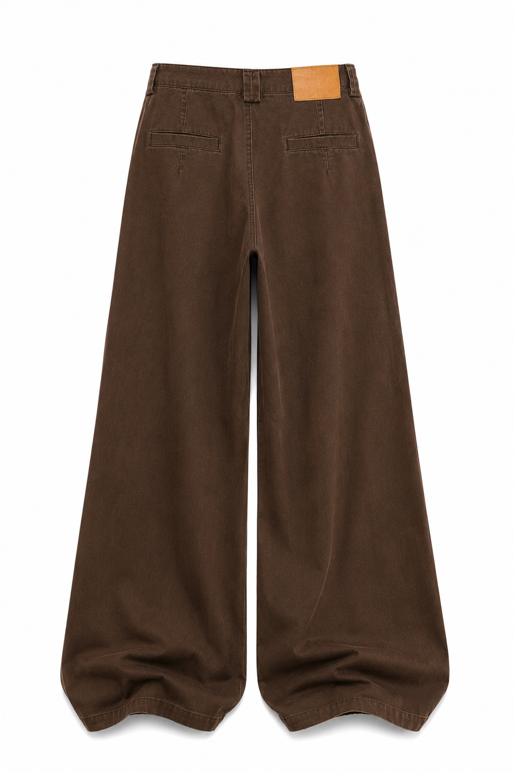 Syrine Brown wide-leg jeans with charm detail