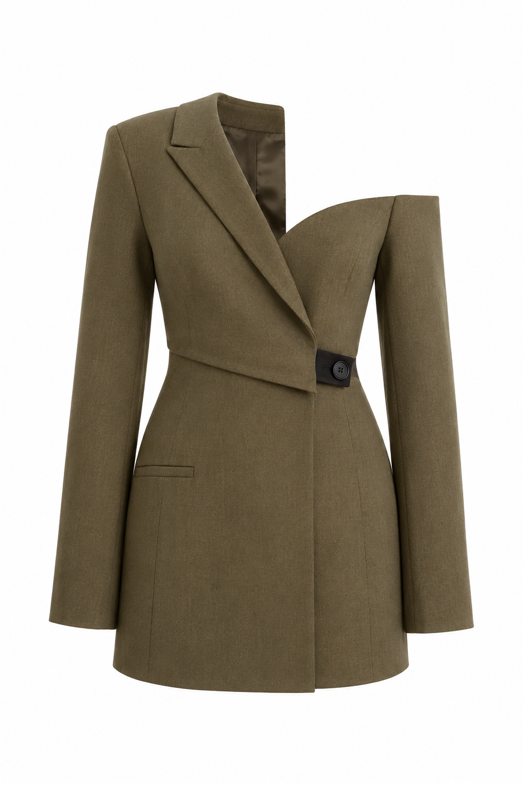 Samira Olive green tailored blazer dress