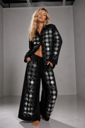 Black Mirror Embellished TwoPiece Set
