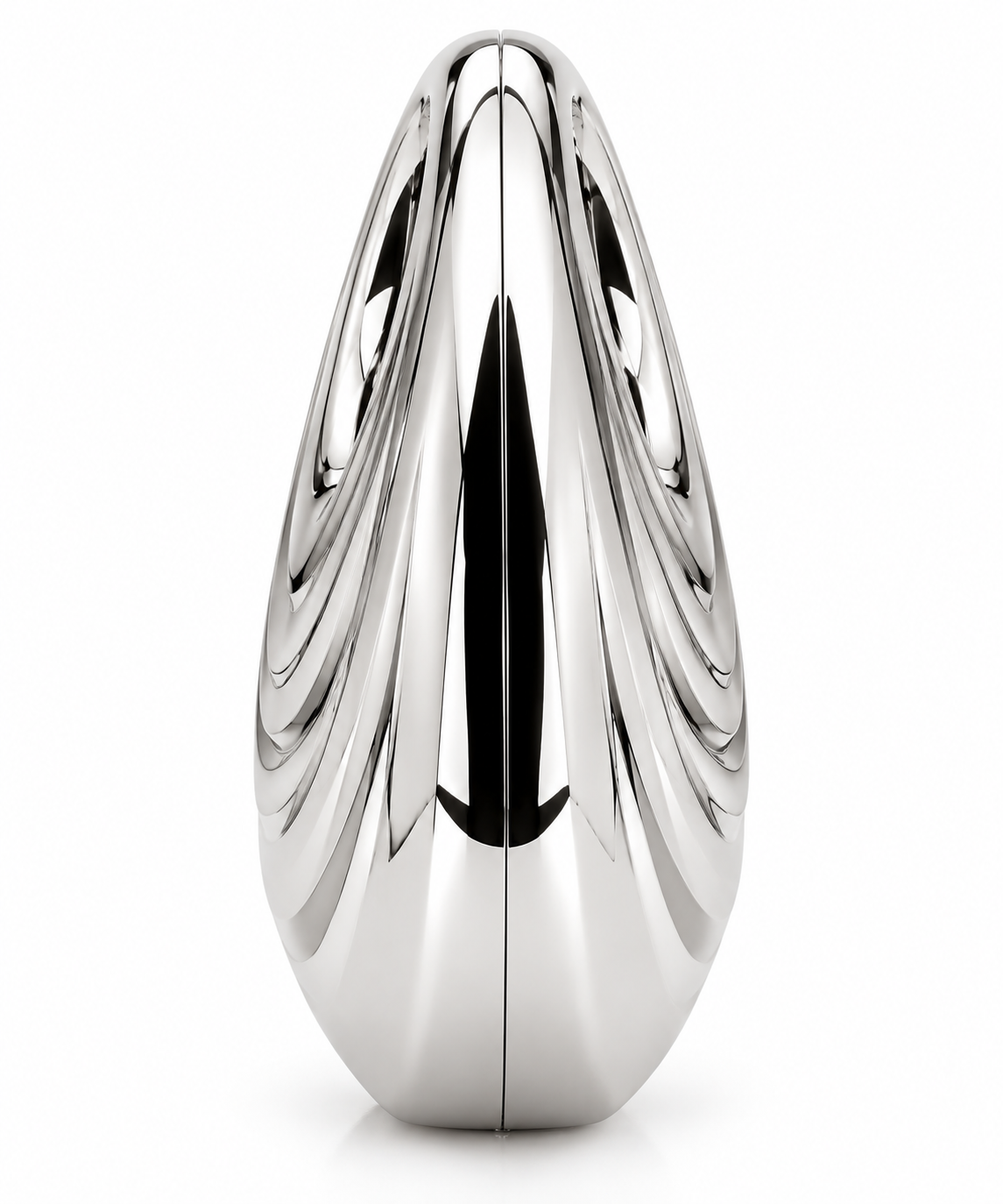 Elara Sculptural Silver Bag
