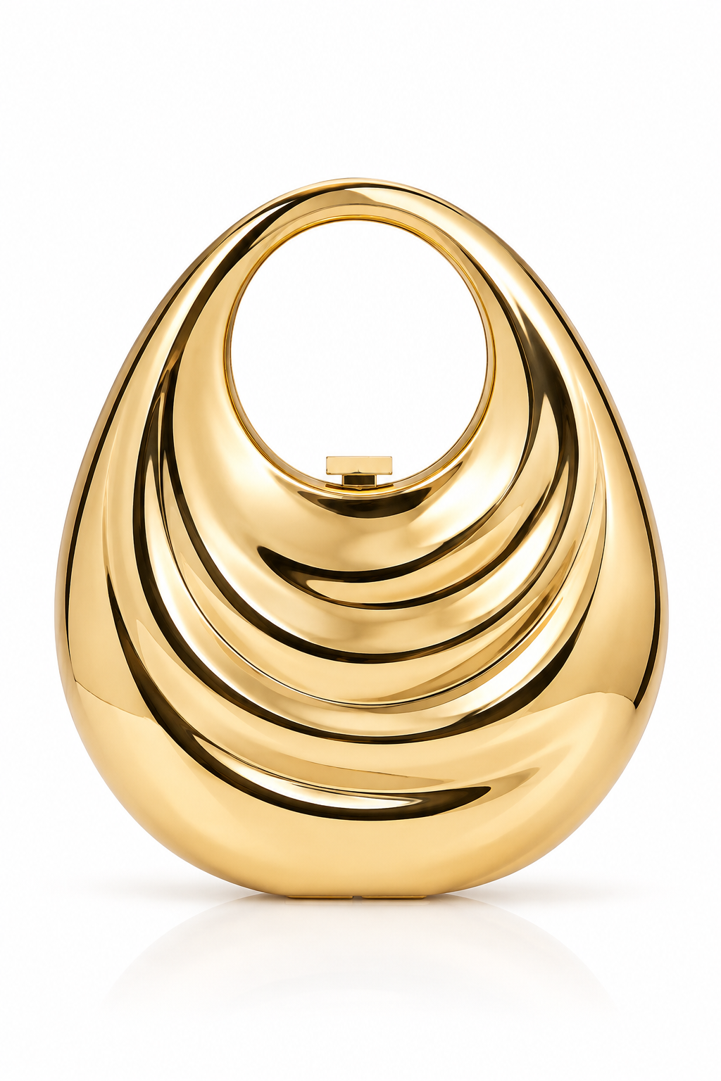 Elara Sculptural Gold Bag