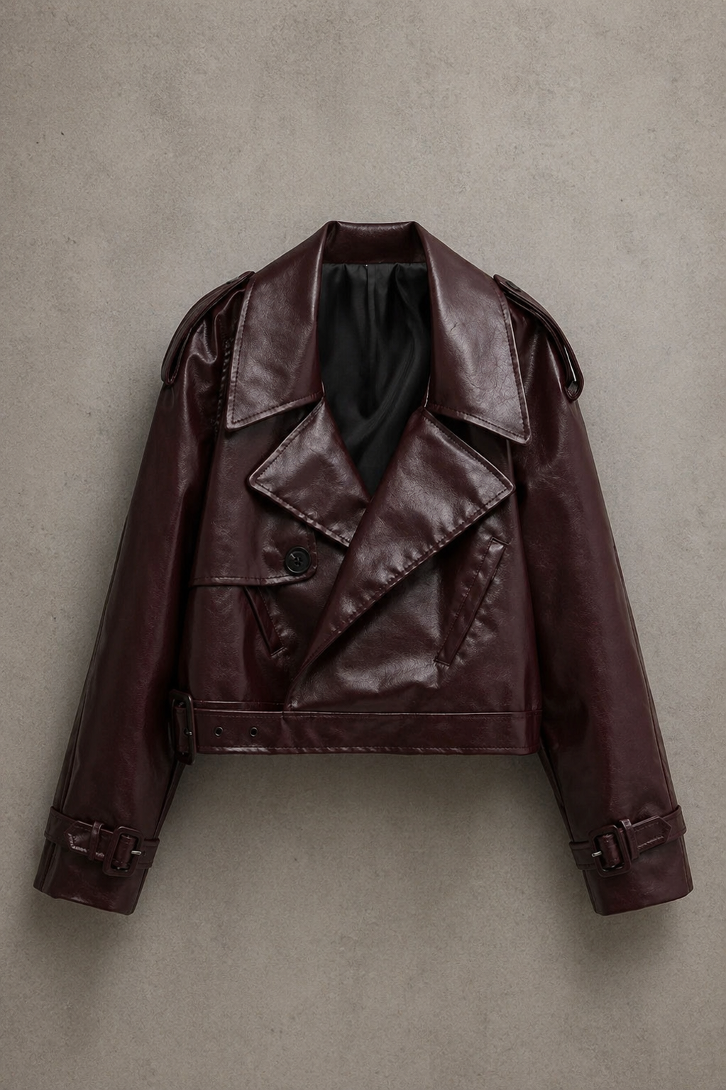 Nour Lapel Leather Jacket