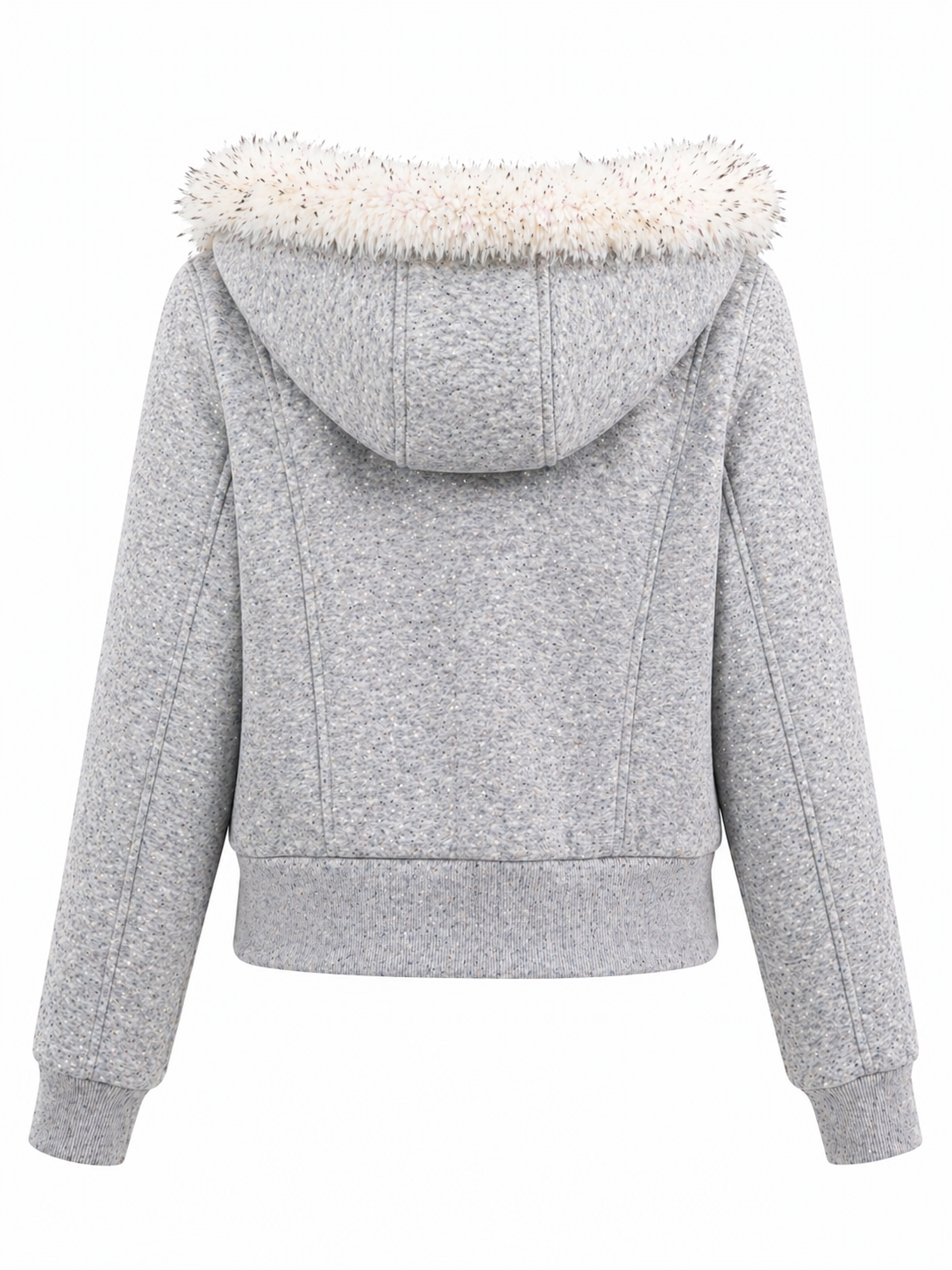 Leila Zipper Asymmetric Jacket In Grey