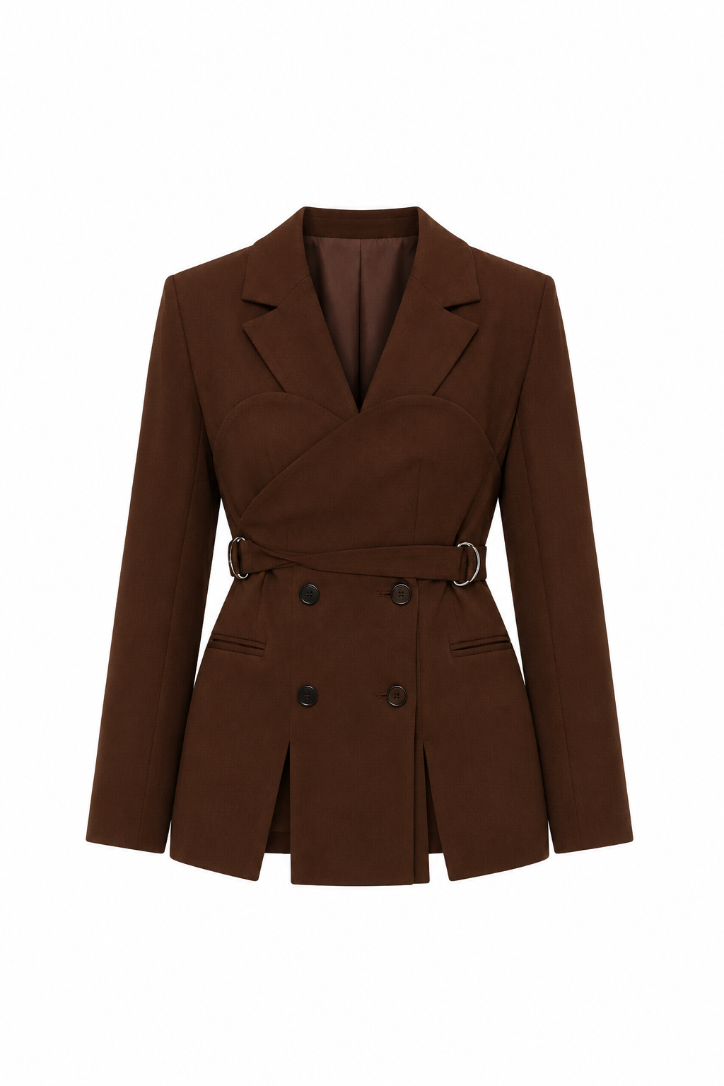 Samira Brown tailored blazer with belt details