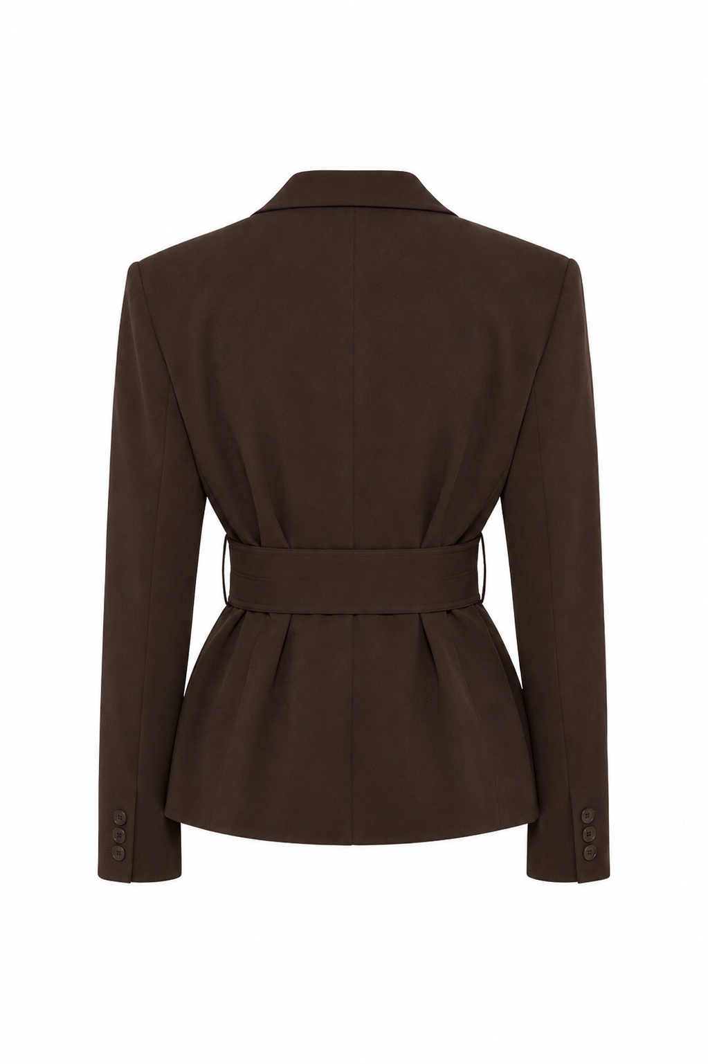 Ahlem Tailored brown blazer with belt