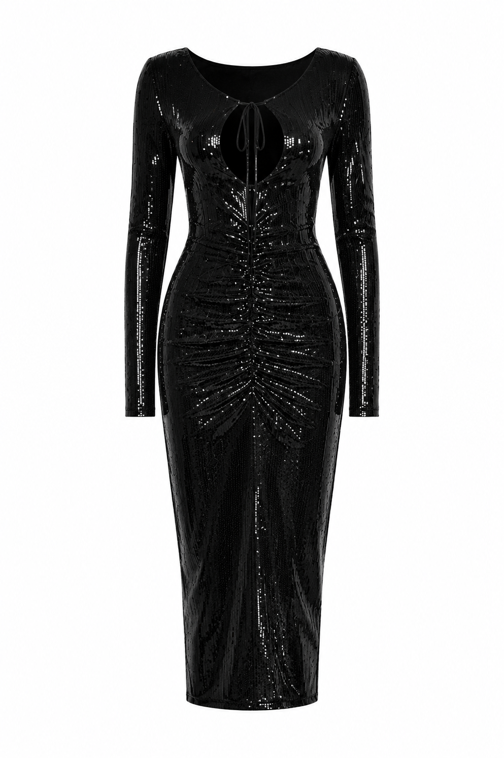 Manila Sequin burgundy bodycon dress Black