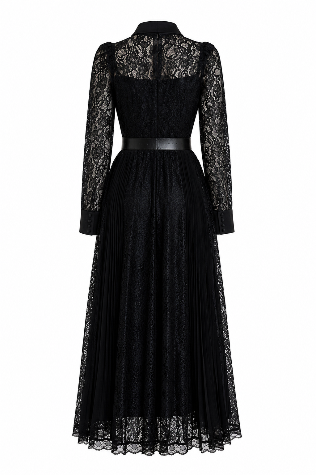 Oyla Elegant black lace maxi dress