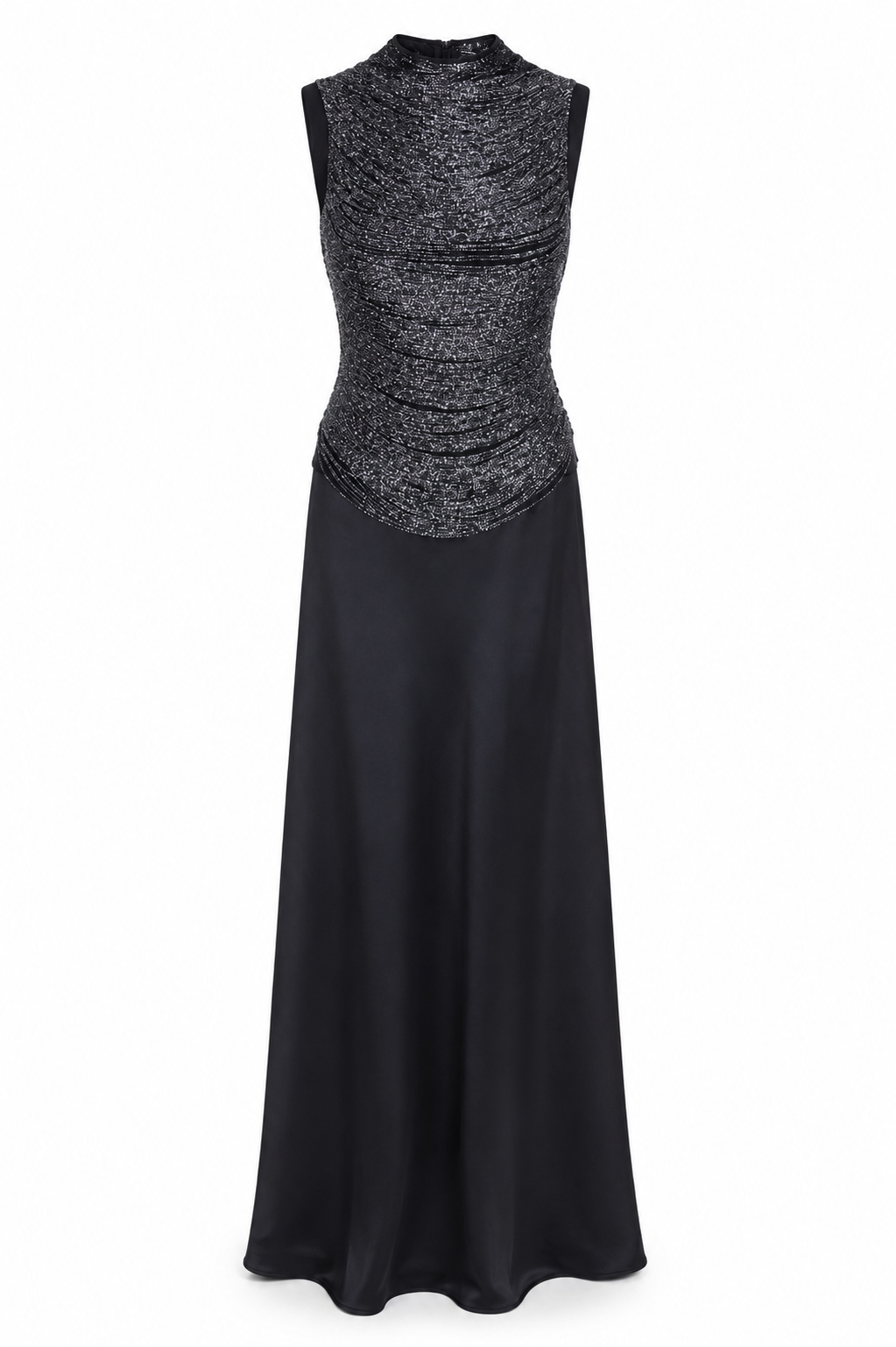 Elegant evening gown Skirt Set In Black