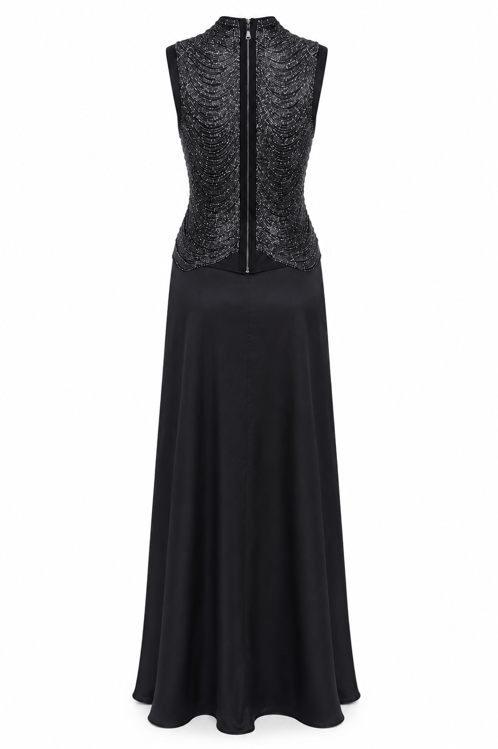 Elegant evening gown Skirt Set In Black