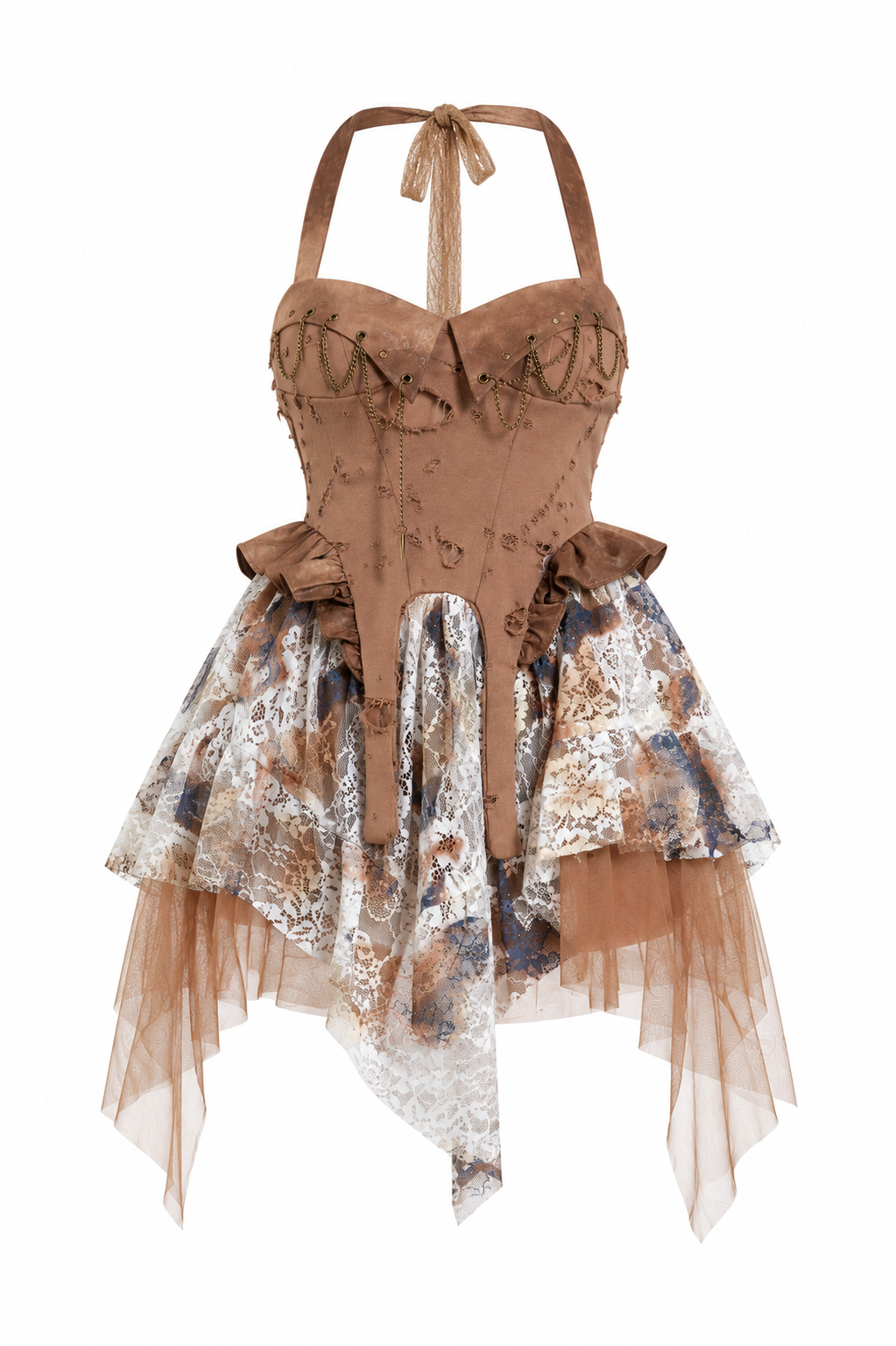 Rima Vintage steampunk corset dress with lace
