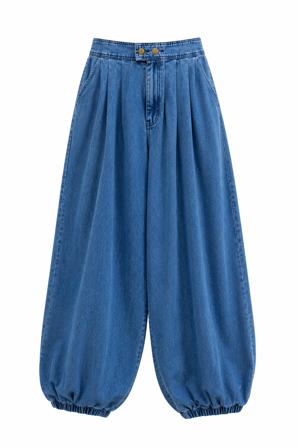 Mira High Blue balloon denim pants