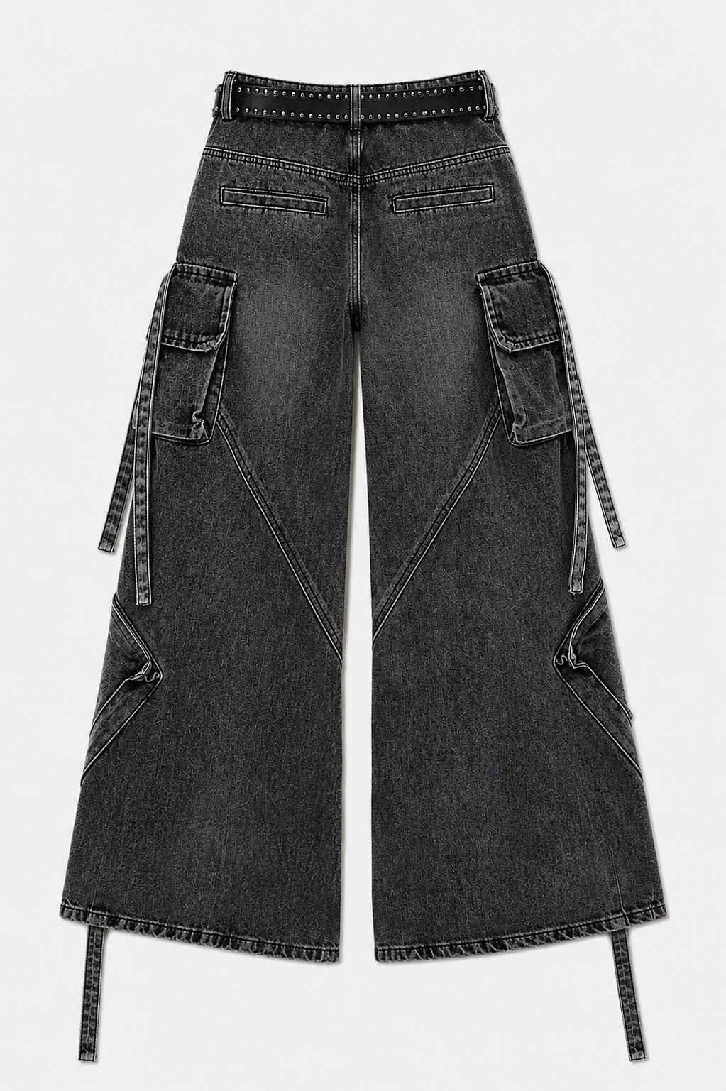 Suzi Black cargo wide leg pants flat-lay Jeans