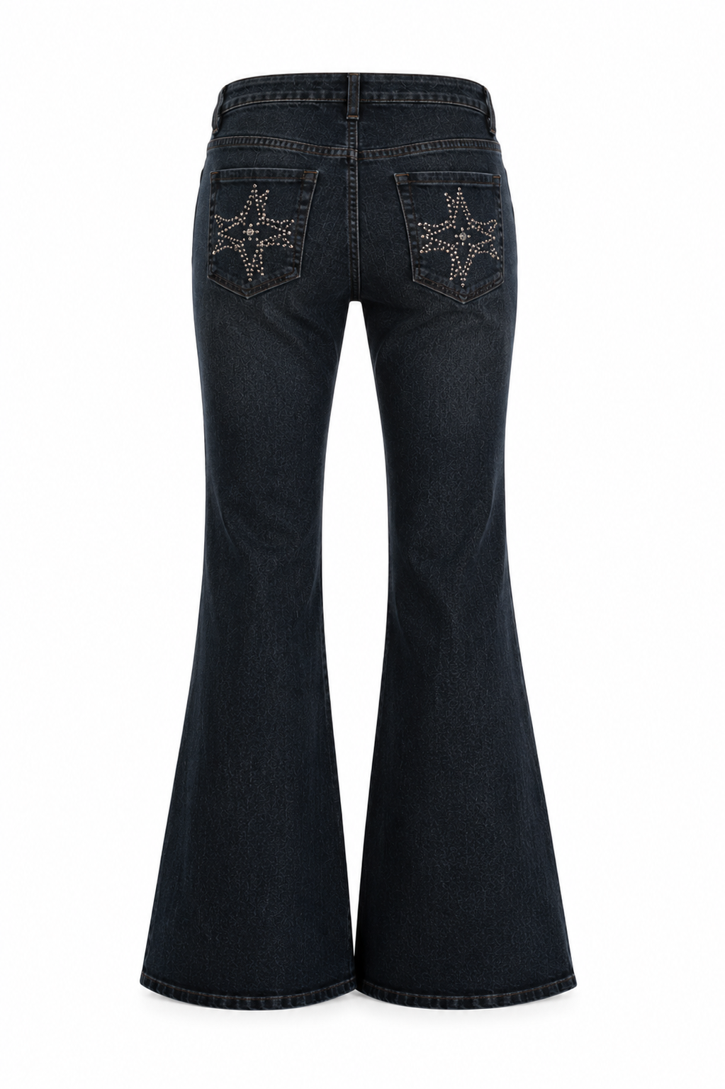 Dorra Embellished flared black denim jeans