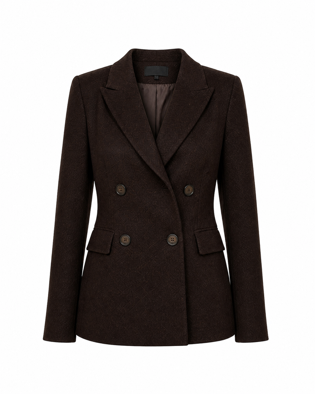 Classic Tailored Blazer in Deep Brown