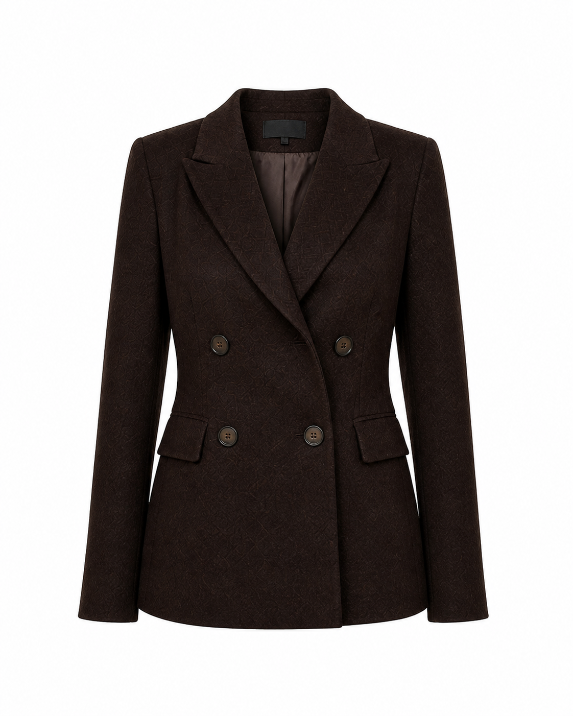 Classic Tailored Blazer in Deep Brown