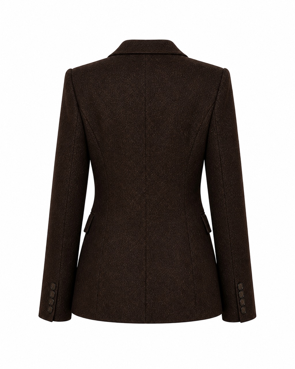Classic Tailored Blazer in Deep Brown