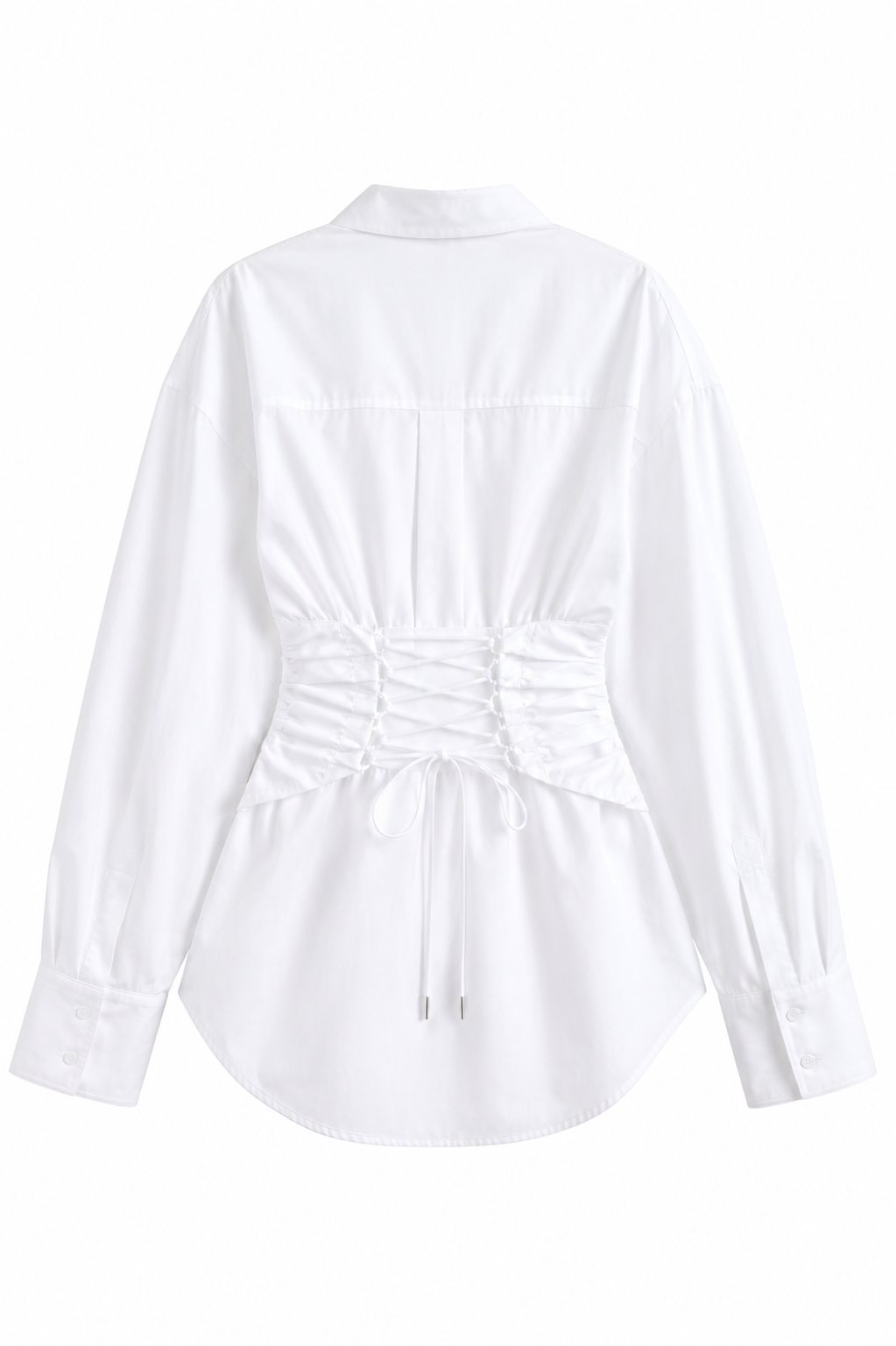 Houda White blouse with corset details