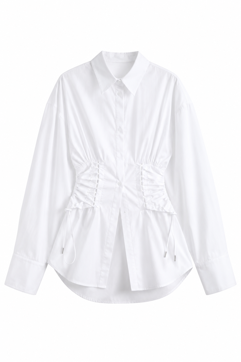 Houda White blouse with corset details