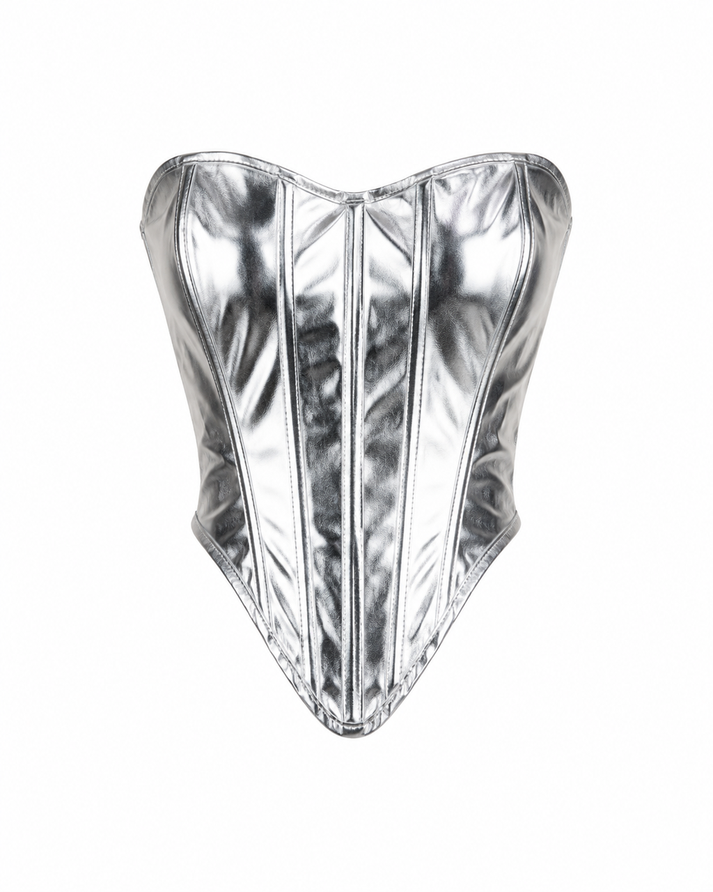 Samira Metallic silver corset