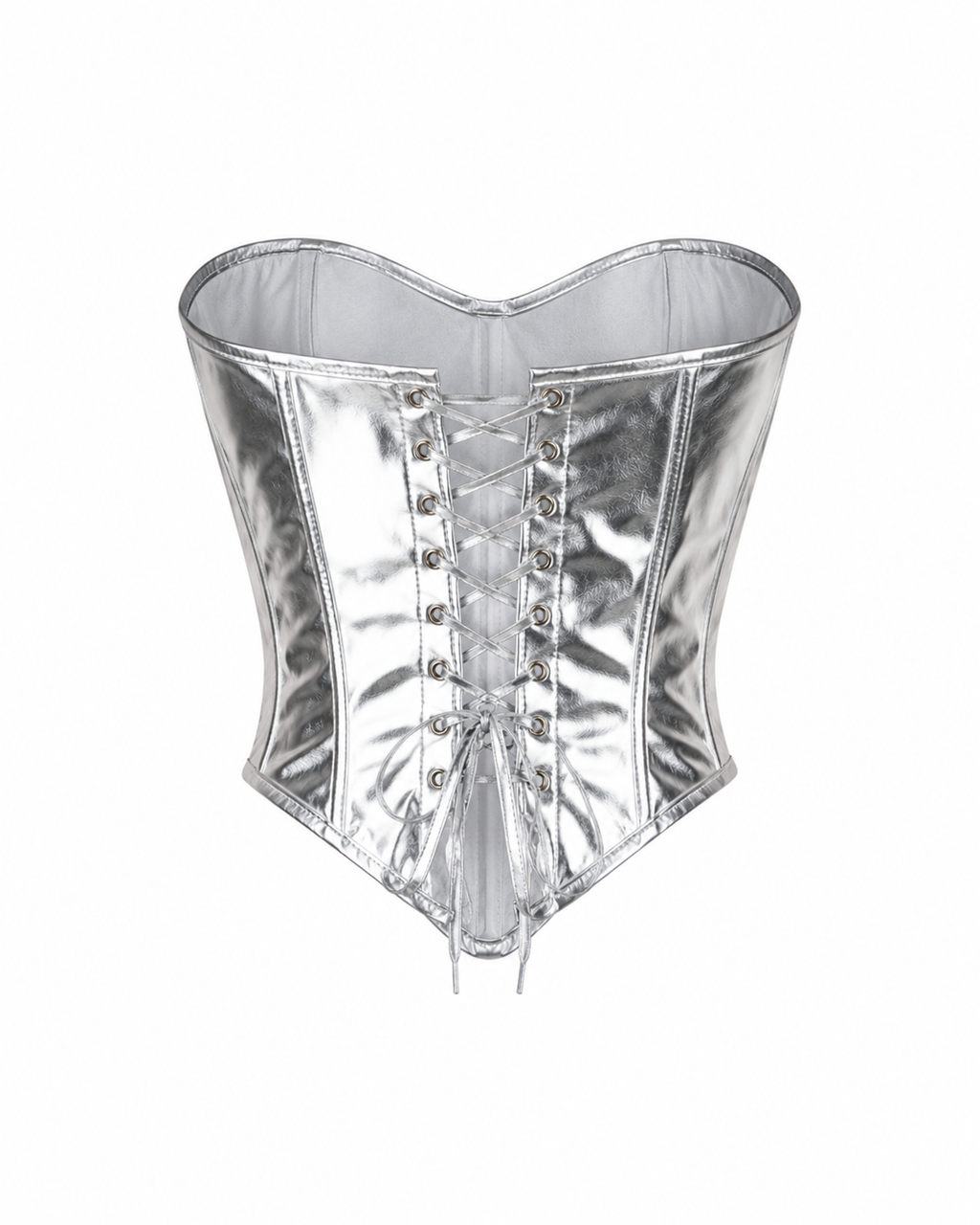 Samira Metallic silver corset