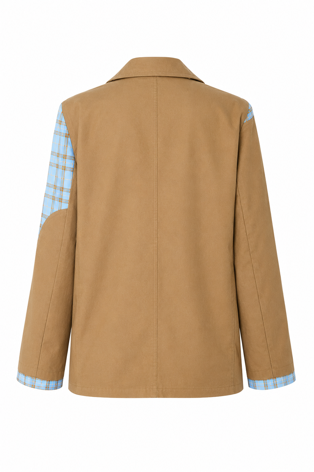 Souha Plaid patchwork blazer with metallic details