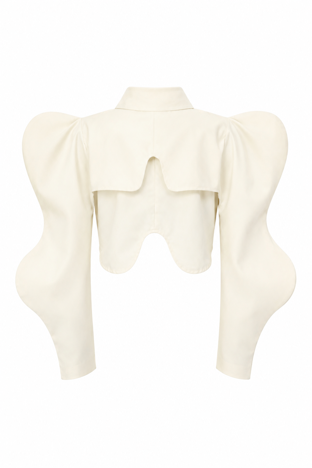 Olga Elegant cream blouse with voluminous sleeves