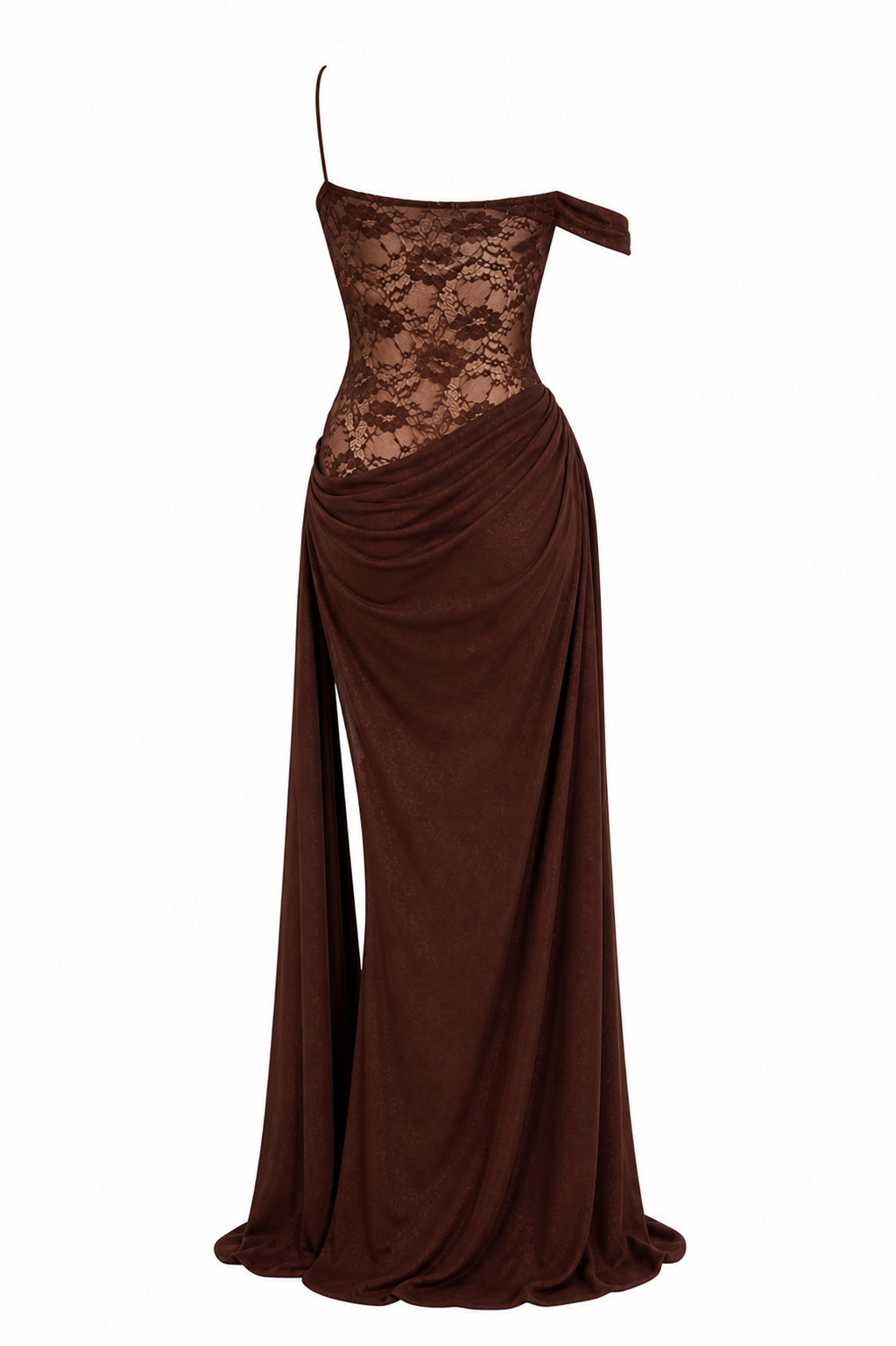 Rania Elegant lace and satin gown